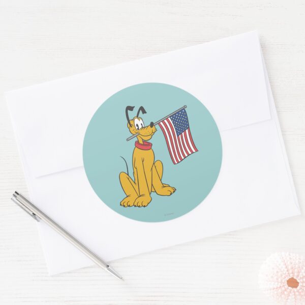 Pluto___Freedom_Classic_Round_Sticker_3 Pluto Freedom Classic Round Sticker