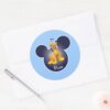 Pluto Mickey Head Icon Classic Round Sticker