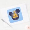 Pluto Mickey Head Icon Square Sticker