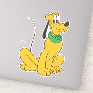 Pluto Sitting Straight Up Sticker