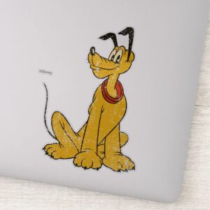 Pluto Vintage Distressed Sticker