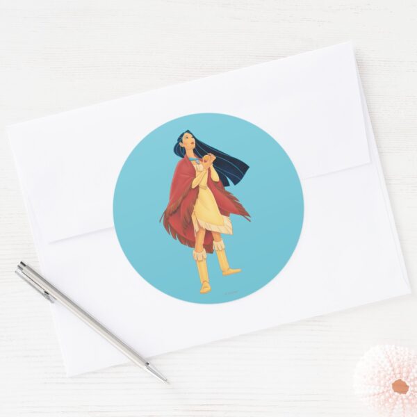 Pocahontas_Cape_Classic_Round_Sticker_3 Pocahontas Cape Classic Round Sticker