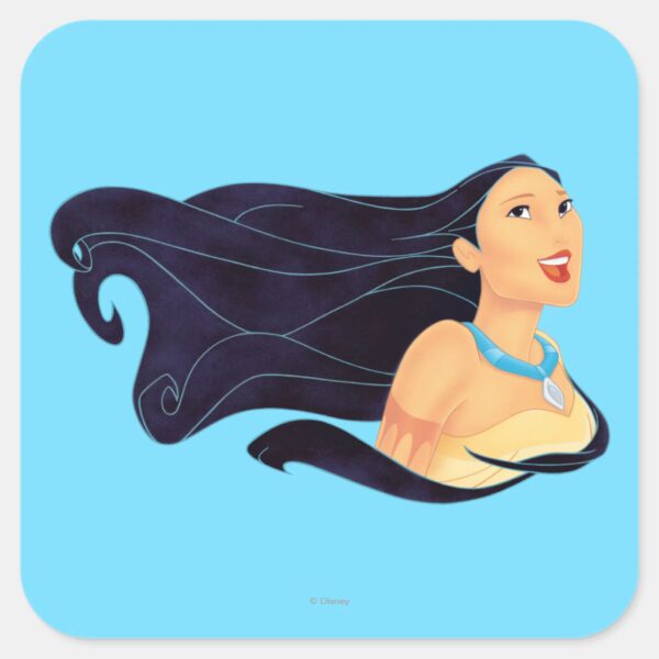Pocahontas_Smiling_Square_Sticker_1 Pocahontas Smiling Square Sticker