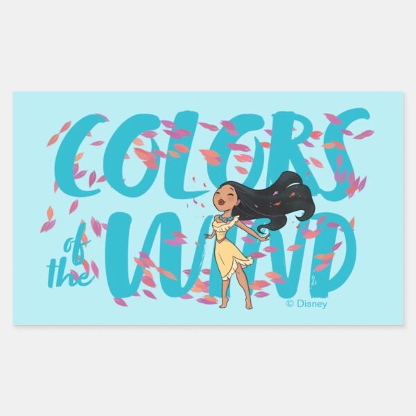 Pocahontas___Colors_of_the_Wind_Rectangular_Sticker_1 Pocahontas Colors Of The Wind Rectangular Sticker