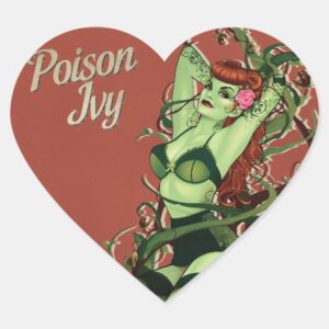 Poison Ivy Bombshell Heart Sticker