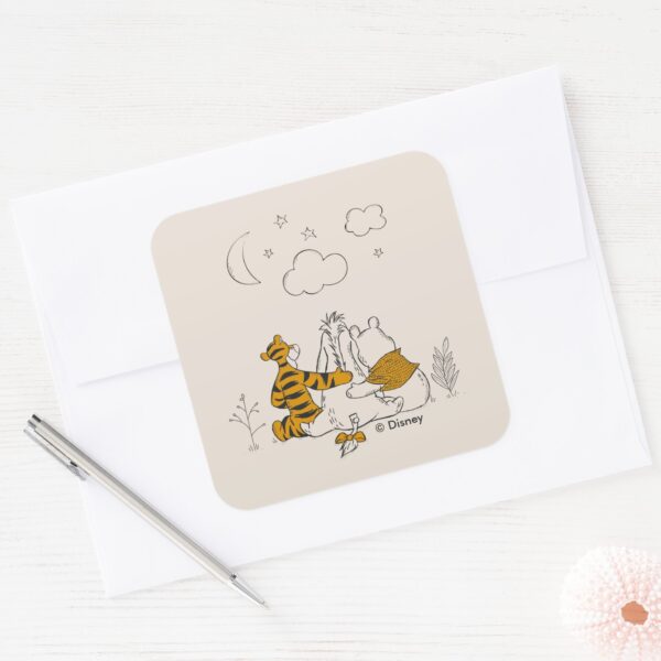 Pooh,_Eeyore_&_Tigger___Looking_up_at_the_Sky_Square_Sticker_3 Pooh Eeyore Tigger Looking Up At The Sky Square Sticker