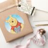 Pooh_With_Gift_Classic_Round_Sticker_5 Pooh With Gift Classic Round Sticker
