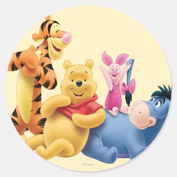Pooh_&_Friends_10_Classic_Round_Sticker_1 Pooh Friends 10 Classic Round Sticker