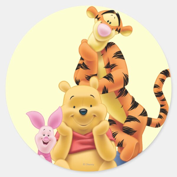 Pooh_&_Friends_11_Classic_Round_Sticker_1 Pooh Friends 11 Classic Round Sticker