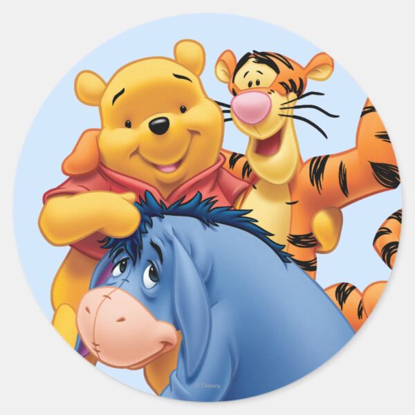 Pooh_&_Friends_3_Classic_Round_Sticker_1 Pooh Friends 3 Classic Round Sticker