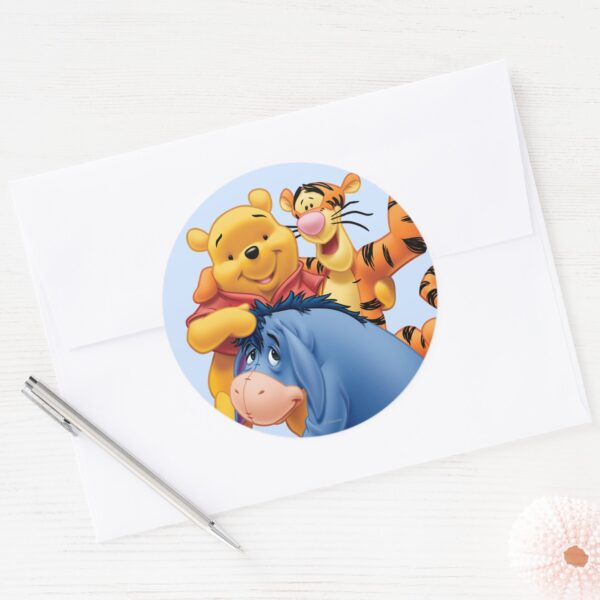 Pooh_&_Friends_3_Classic_Round_Sticker_3 Pooh Friends 3 Classic Round Sticker