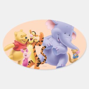 Pooh_&_Friends_6_Oval_Sticker_1 Pooh Friends 6 Oval Sticker