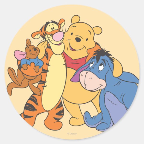 Pooh_&_Friends_7_Classic_Round_Sticker_1 Pooh Friends 7 Classic Round Sticker
