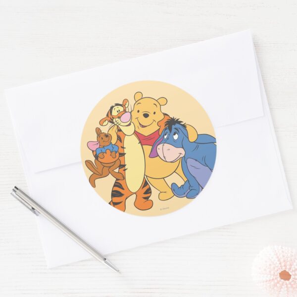 Pooh_&_Friends_7_Classic_Round_Sticker_3 Pooh Friends 7 Classic Round Sticker