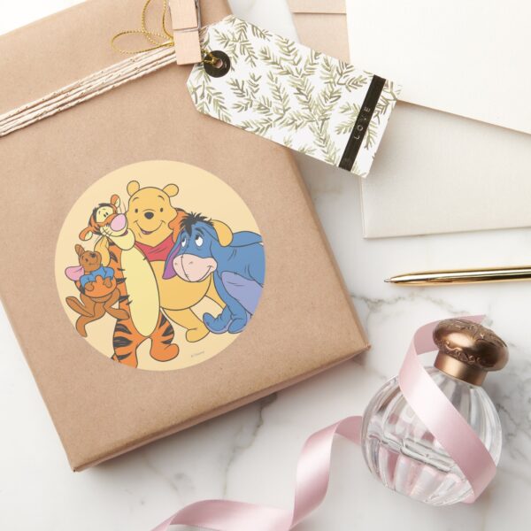 Pooh_&_Friends_7_Classic_Round_Sticker_5 Pooh Friends 7 Classic Round Sticker