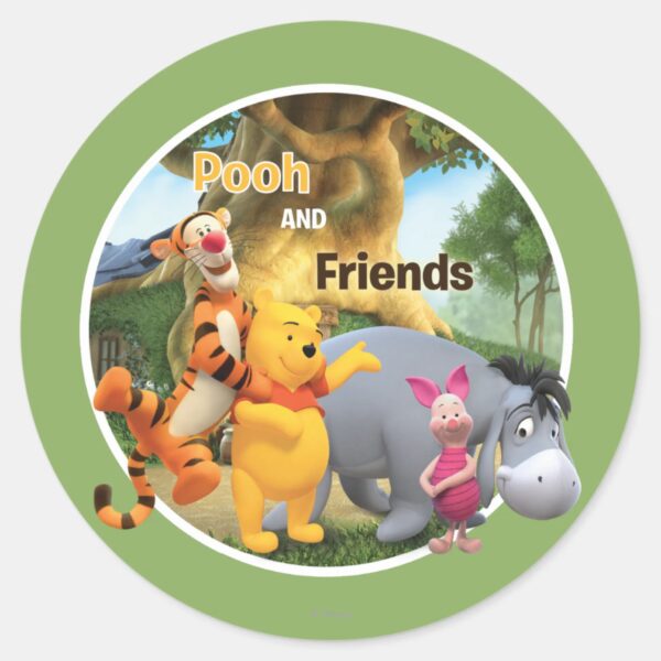 Pooh_&_Friends_9_Classic_Round_Sticker_1 Pooh Friends 9 Classic Round Sticker