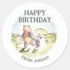 Pooh_&_Friends_Watercolor___Happy_Birthday_Classic_Round_Sticker_1 Pooh Friends Watercolor Happy Birthday Classic Round Sticker