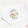 Pooh_&_Friends_Watercolor___Happy_Birthday_Classic_Round_Sticker_3 Pooh Friends Watercolor Happy Birthday Classic Round Sticker