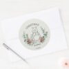 Pooh_&_Piglet___Christmas_Wishes_Wreath_Classic_Round_Sticker_3 Pooh Piglet Christmas Wishes Wreath Classic Round Sticker
