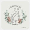 Pooh_&_Piglet___Christmas_Wishes_Wreath_Square_Sticker_1 Pooh Piglet Christmas Wishes Wreath Square Sticker