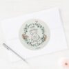 Pooh___Happy_Christmas_Wreath_Classic_Round_Sticker_3 Pooh Happy Christmas Wreath Classic Round Sticker