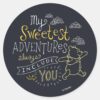 Pooh___My_Sweetest_Adventures_Classic_Round_Sticker_1 Pooh My Sweetest Adventures Classic Round Sticker