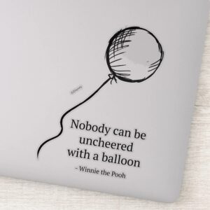 Pooh Nobody Can Be Uncheered With A Balloon 3 Sticker
