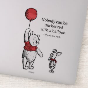 Pooh Nobody Can Be Uncheered With A Balloon 4 Sticker