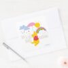 Pooh___Sun_&_Rain_Brings_Rainbows_Quote_Square_Sticker_3 Pooh Sun Rain Brings Rainbows Quote Square Sticker
