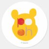 Pooh___Watercolor_Big_Head_Classic_Round_Sticker_1 Pooh Watercolor Big Head Classic Round Sticker