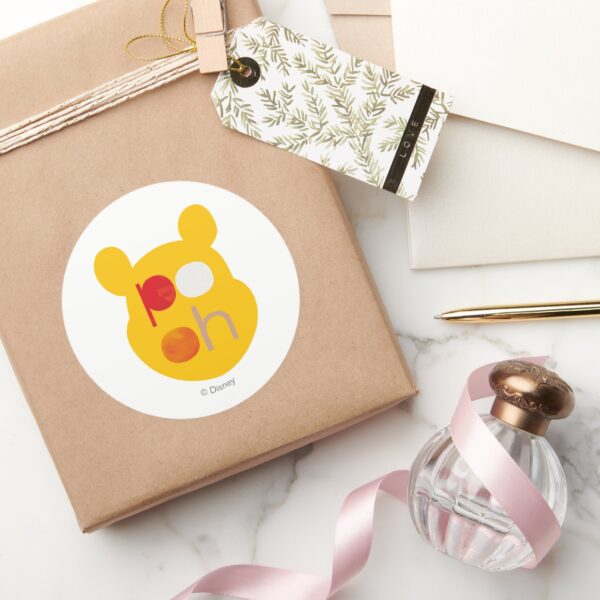 Pooh___Watercolor_Big_Head_Classic_Round_Sticker_5 Pooh Watercolor Big Head Classic Round Sticker