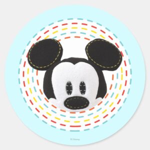 Pook-a-Looz_Mickey___Peeking_Circle_Classic_Round_Sticker_1 Pook A Looz Mickey Peeking Circle Classic Round Sticker