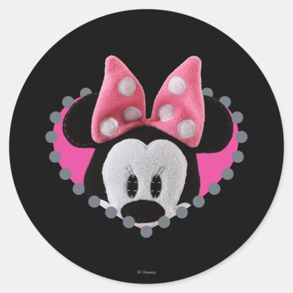 Pook-a-Looz_Minnie___Peeking_Classic_Round_Sticker_1 Pook A Looz Minnie Peeking Classic Round Sticker