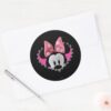 Pook-a-Looz_Minnie___Peeking_Classic_Round_Sticker_3 Pook A Looz Minnie Peeking Classic Round Sticker