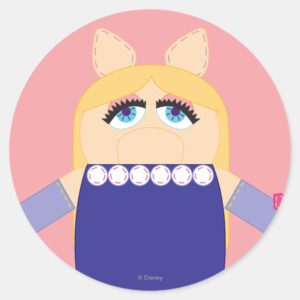 Pook A Looz Miss Piggy Classic Round Sticker