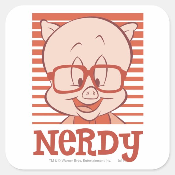Porky_-_Nerdy_Square_Sticker_1 Porky Nerdy Square Sticker