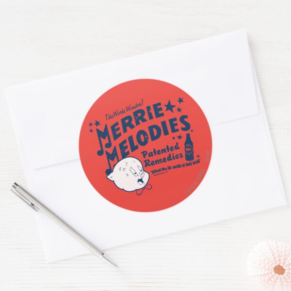Porky_MERRIE_MELODIES™_Remedies_2_Classic_Round_Sticker_3 Porky MERRIE MELODIES™ Remedies 2 Classic Round Sticker
