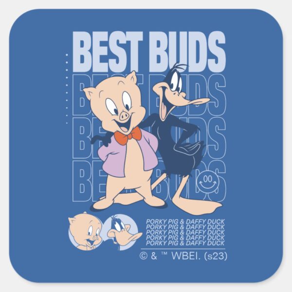 Porky_Pig_&_DAFFY_DUCK™_Best_Buds_Square_Sticker_1 Porky Pig DAFFY DUCK™ Best Buds Square Sticker