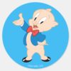 Porky_Pig___Classic_Pose_Classic_Round_Sticker_1 Porky Pig Classic Pose Classic Round Sticker