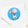 Porky_Pig___Classic_Pose_Classic_Round_Sticker_3 Porky Pig Classic Pose Classic Round Sticker