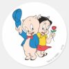Porky_Pig_and_Petunia_Classic_Round_Sticker_1 Porky Pig And Petunia Classic Round Sticker