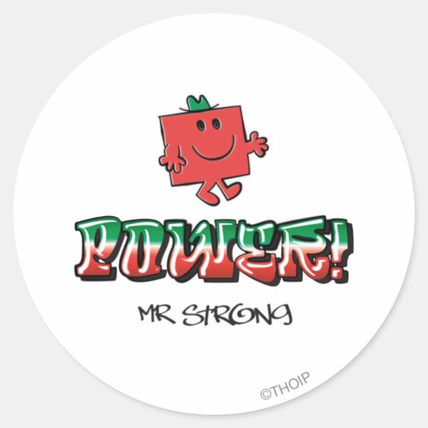 Power!_Classic_Round_Sticker_1 Power Classic Round Sticker