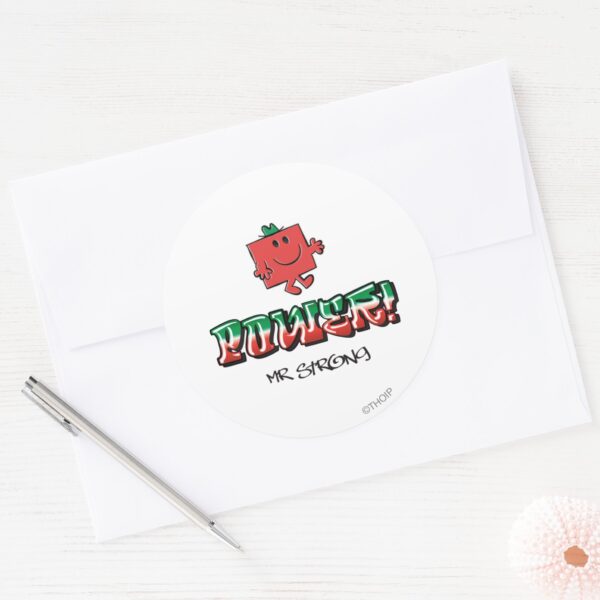 Power!_Classic_Round_Sticker_3 Power Classic Round Sticker