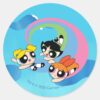 Powerpuff Girls Fly Through The Sky Classic Round Sticker