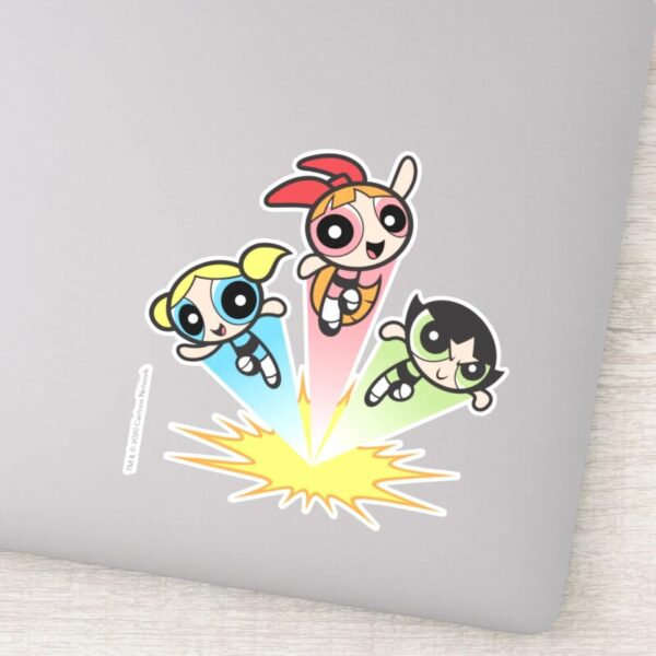Powerpuff Girls Launch Into The Air Sticker