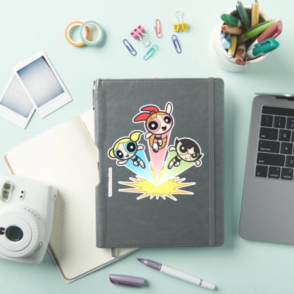 Powerpuff Girls Launch Into The Air Sticker
