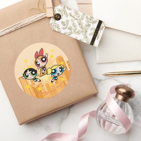 Powerpuff Girls Save The Day Classic Round Sticker