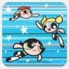 Powerpuff_Girls_Star_Pattern_Square_Sticker_1 Powerpuff Girls Star Pattern Square Sticker