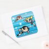 Powerpuff_Girls_Star_Pattern_Square_Sticker_3 Powerpuff Girls Star Pattern Square Sticker