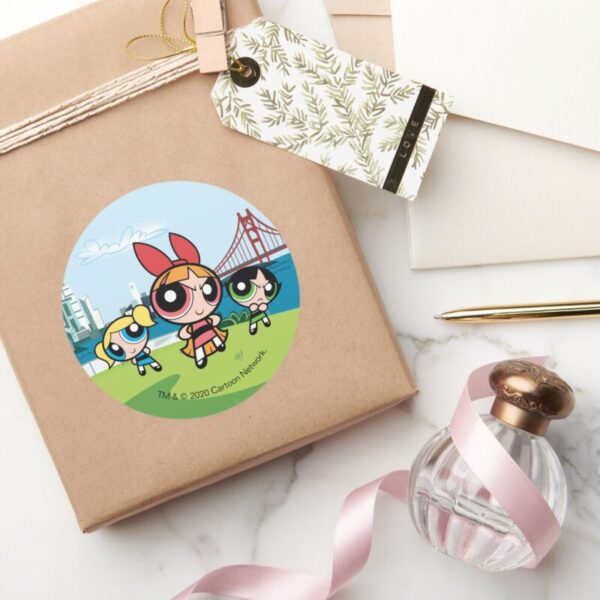 Powerpuff_Girls_Super_Fierce_Classic_Round_Sticker_5 Powerpuff Girls Super Fierce Classic Round Sticker